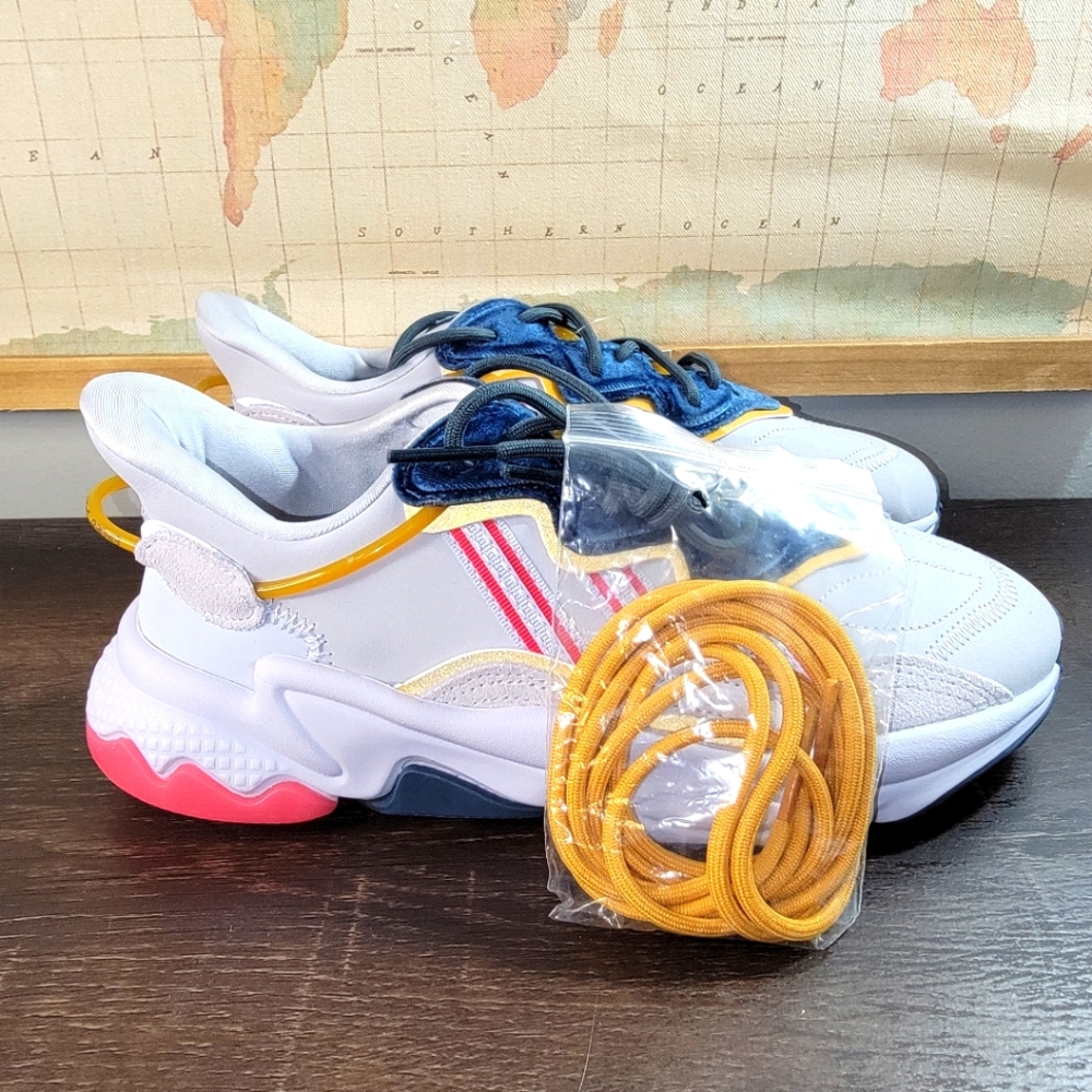 BRAND NEW Adidas Ozweego 'Aeroblue Power Pink' Women's Size 6.5 - Picture 3 of 5